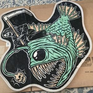 Novelty Grim Reaper Toilet Contour Bathroom Rug